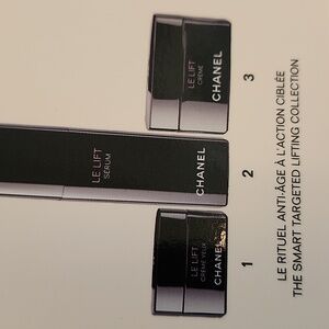 CHANEL LE LIFT Firming Anti Wrinkle (3) Three Sample Sizes Eye, Serum, Cream